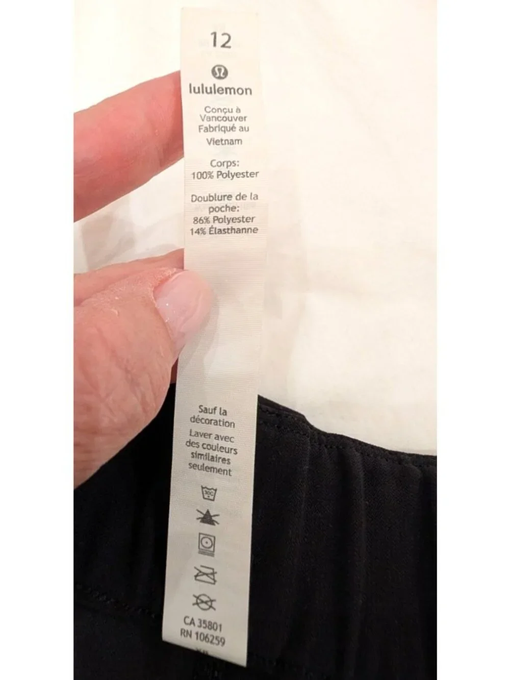 Lululemon On the Fly Pant Woven 7/8, Wide Leg Cropped, Black Size 12